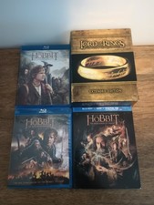 The Lord of The Rings Hobbit Trilogy Bundle Extended Edition Blu Ray Set
