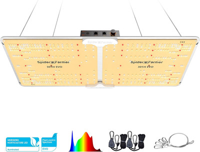Spider Farmer SF2000, Samsung LM301H EVO Led Grow Light, Full