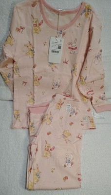 New Korean Organic Pink Rabbit Pajamas for Girls 