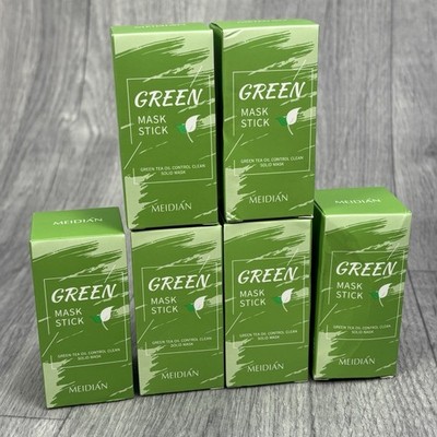Green Mask Stick Grüntee Öl Kontrolle Clean Feste Maske Menge 6x Packungen Meidian