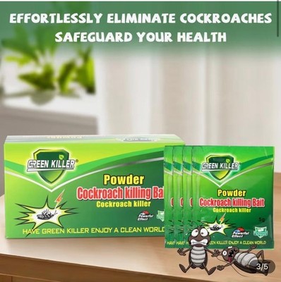 Cockroach killing Bait powder 10 packets poison kills insects Ants bugs 