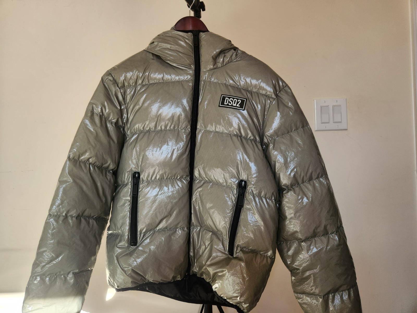 Dsquared2 Gray Hooded Down Jacket - image 1