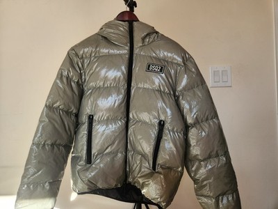 Dsquared2 Gray Hooded Down Jacket
