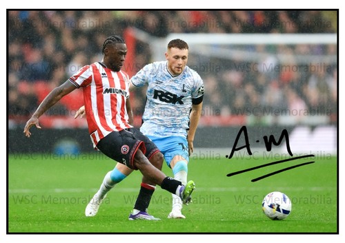 11676. Alex Matos Signed Pictures (A4 Prints) Sheff United Chelsea Oxford Hudds
