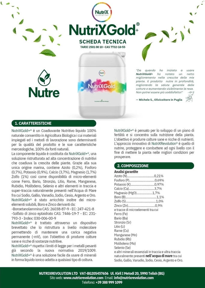 💦NUTRIXGOLD CONCIME 100% BIO, MIGLIORA SAPORE DEI FRUTTI e SPEDIZIONE GRATIS!🌱 - Immagine 3 di 4