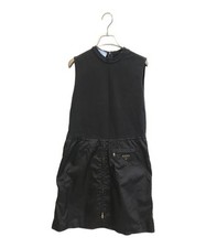 PRADA                    Nylon switching sleeveless dress P3E48 S211 black P3E48