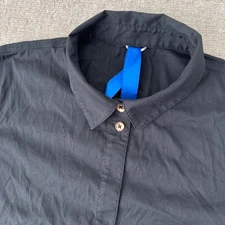 Kit and Ace Black Tunic Top Scalloped Hem Bell Sleeve Blouse Size 4