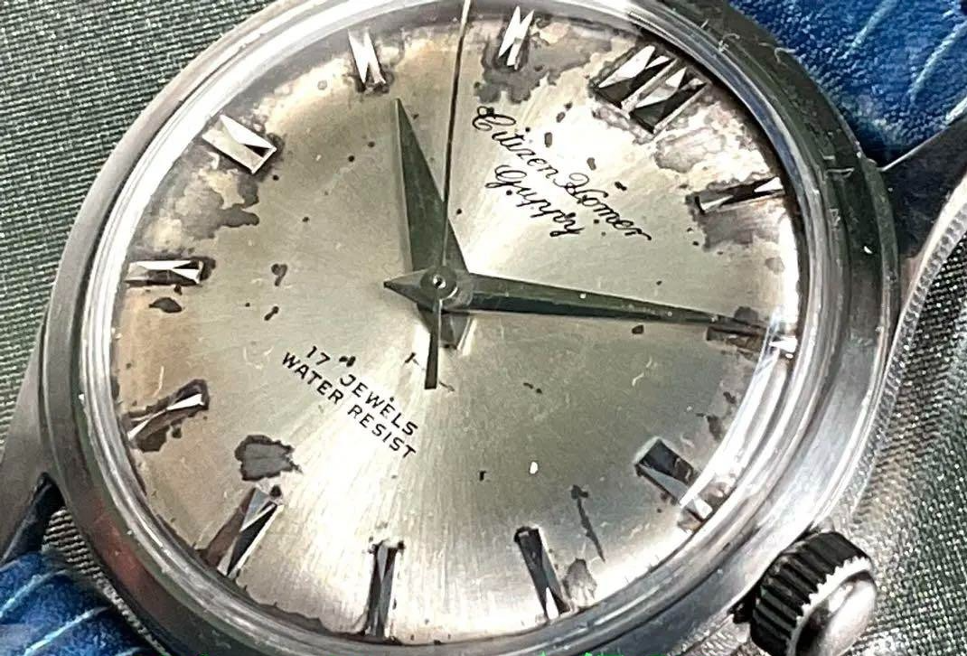 Citizen Homer Guppy 1960's 17 Jewels Manual Men's Watch Working
