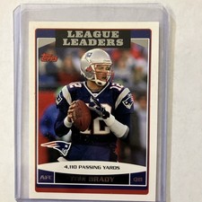 2006 Tom Brady Topps League Leaders Football Card #280