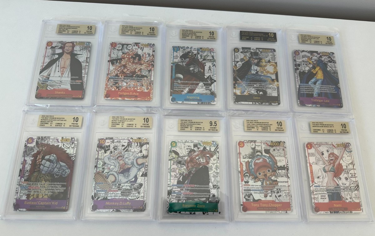 One Piece PRB-01 Manga God Pack BGS 10 Black Label Sequential | eBay