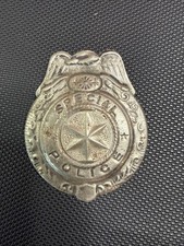 Police Replica Pinback Japan Silver Gold Star
