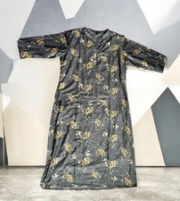 Kurta Tunic Dress/ Floral Print with Embroidery on the Front / Women/ Size 44