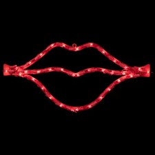 Northlight 17.5" Lighted Red Lips Valentine's Day Window Silhouette