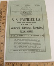 ANTIQUE c1910 ILLUST BROCHURE MACON GA BICYCLES TOY WAGONS BUGGY ACCESSORIES