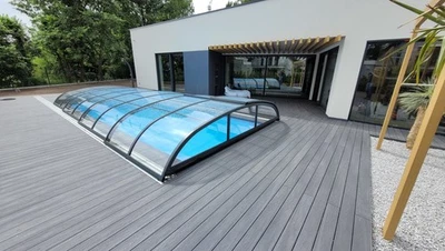 Gfk Schwimmbecken Überdachung 6 Poolhalle,Pool Abdeckung 640x320x85 - Bild 1 von 4
