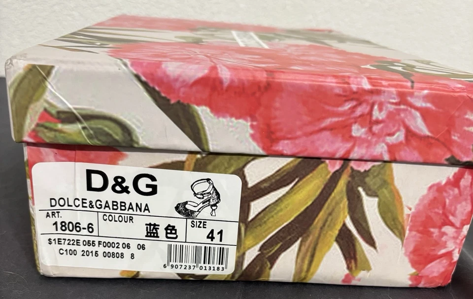 Dolce & Gabbana Blue Heel Sandal Ankle Strap Womens Size 41 US 10 Heels - Image 3 of 4