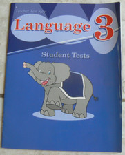 ABeka gr.3 3rd LANGUAGE 3 Test Key  1996, 3rd...