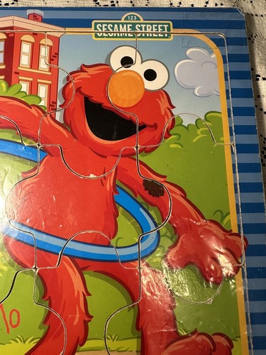 Elmo Sesame Street Milton Bradley Puzzle Cartone Spessore 9,5" X 11,5" - Foto 6 di 10
