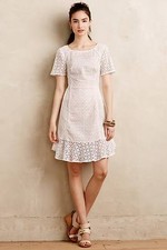 NEW Anthropologie Georgia Eyelet Dress by HD in Paris, White, Size 2