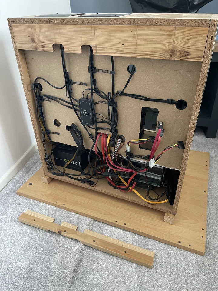 Wall mounted custom made Wooden PC case (ATX) - Image 2 of 4