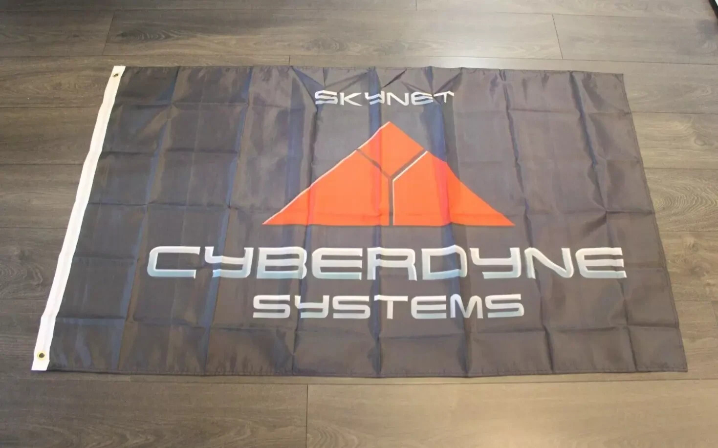 Skynet Cyberdyne Systems Banner Flag The Terminator Movie Fan Man Cave Garage