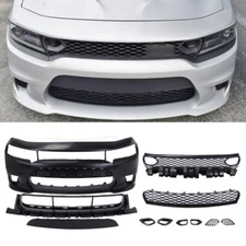 Front Bumper w/Grille Cover Conversion for 2015-2021 Dodge Charger SRT Style