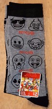 Emoji Men's Crew Socks Black/Gray