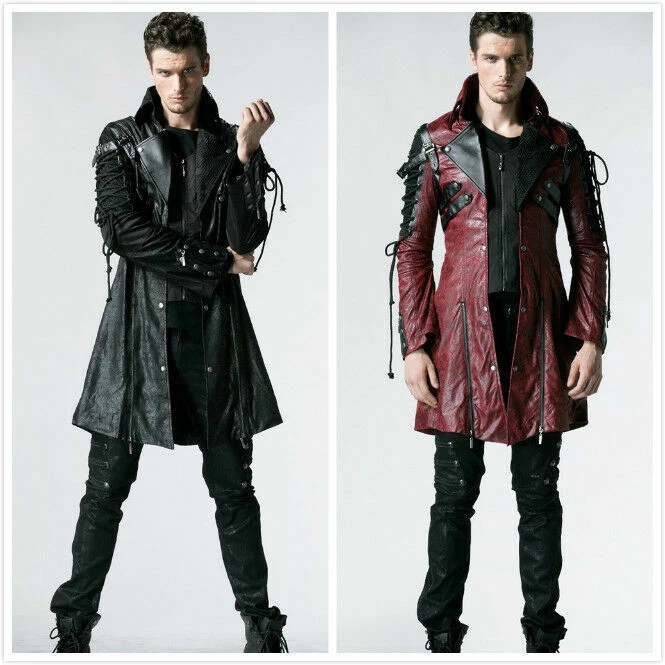 Mens goth hotsell leather jacket