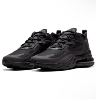 Nike Air Max 270 React Black/Black GS Sneakers BQ0103-004 - SZ 5.5 Y, 6 Y