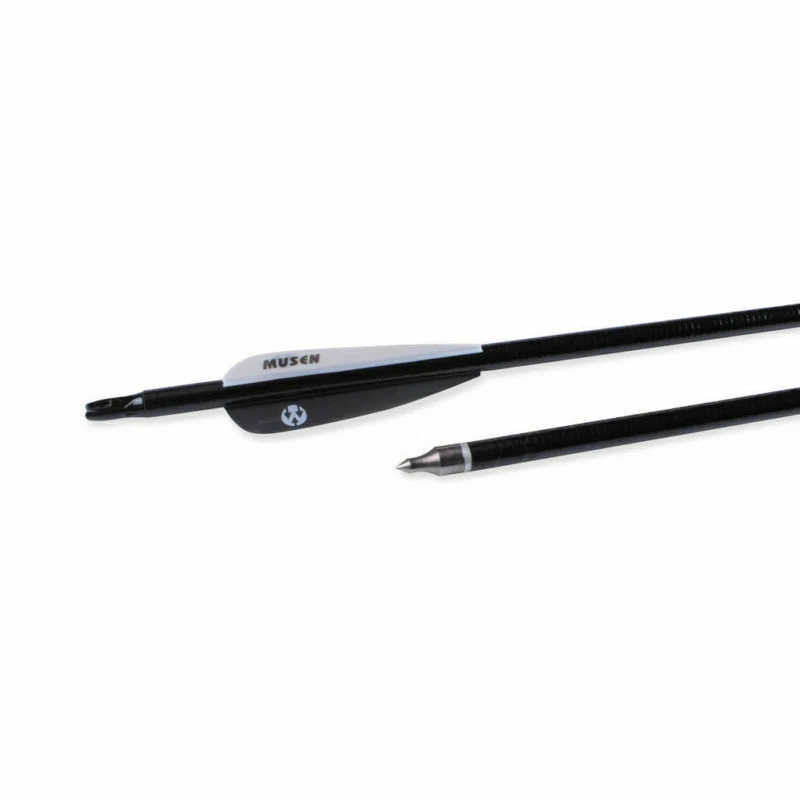 12PCS 30" 7.8mm Archery Carbon Arrows SP500 For Compound/Recurve Bow Hunting - Image 3 of 4