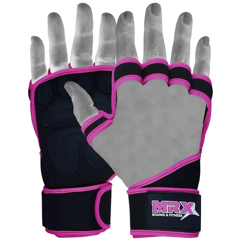 Guantes de levantamiento de pesas unisex para gimnasio entrenamiento correas de muñeca guante de agarre adicional Foto 4 de 4