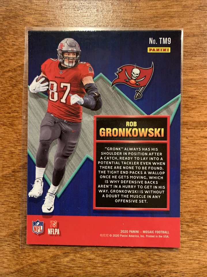 2020 Mosaic Touchdown Masters Rob Gronkowski, Tampa Bay Buccaneers #TM9 - Image 2 of 2