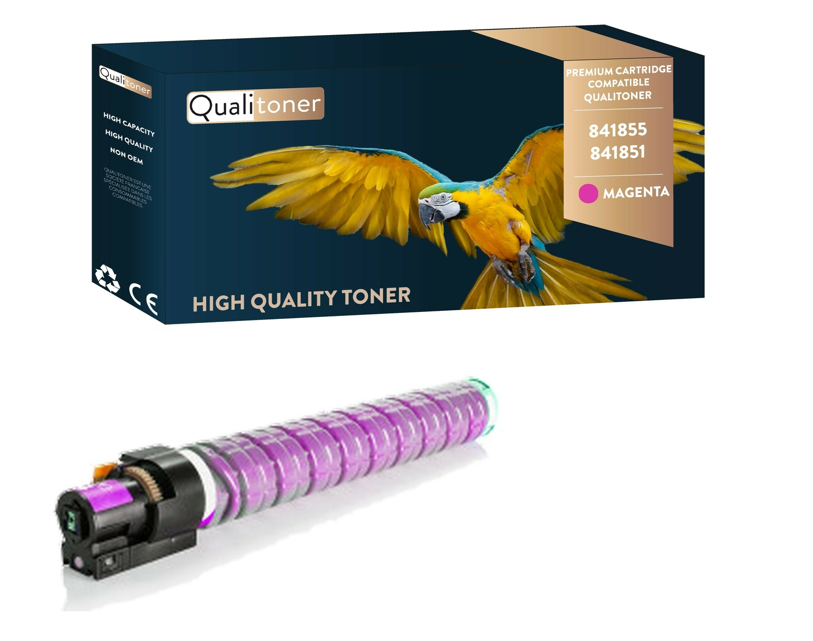 Toner magenta compatible Ricoh Aficio 841855 pour eviter les traces d'impression