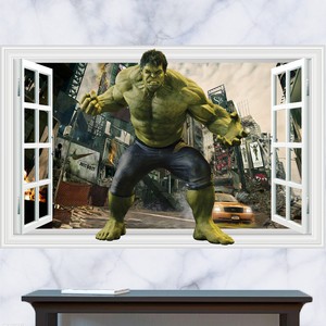 Details About 3d Avengers Green Hulk Wall Stickers Decals Wallpaper Mural Art Decor Kid Room