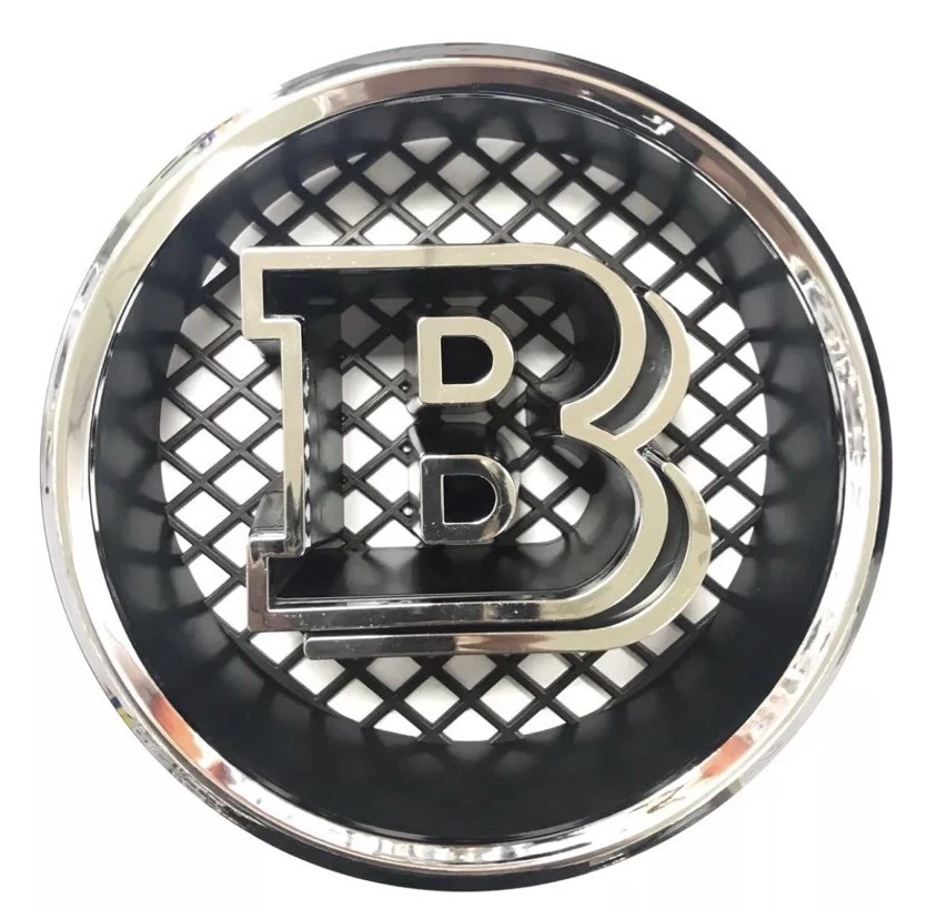 Emblemas de parrilla delantera 3D BRABUS cromados B para Benz W463 G500 G550 G55 G63 G65 AMG Foto 2 de 4
