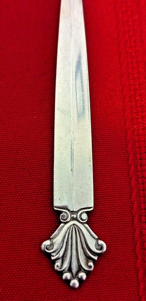 "Tenedor Georg Jensen plata esterlina ACANTHUS oliva o corte en frío 6-1/4""" Foto 4 de 4