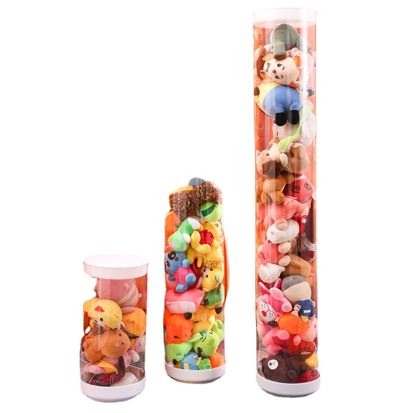 Stuffed Toy Storage Bucket PET Transparent Stable Toy Storage Tool 50