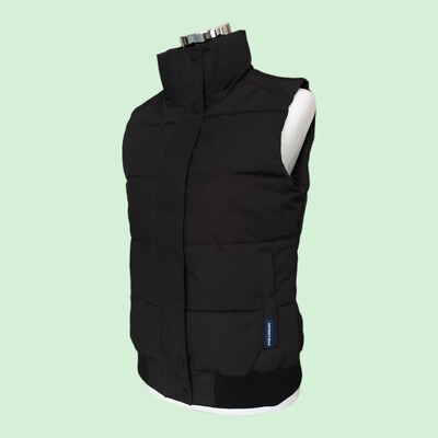 SUPERDRY Damen Steppweste  Everest  mit Stehkragen Matt Schwarz Gr. 36 Weste