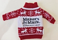 NEW Maker's Mark Bourbon  Holiday Bottle Sweater Fits 750ml & 1L
