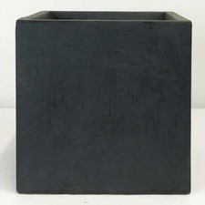 Square Garden Planters IDEALIST Light Concrete Outdoor Pots with Drainage Hole