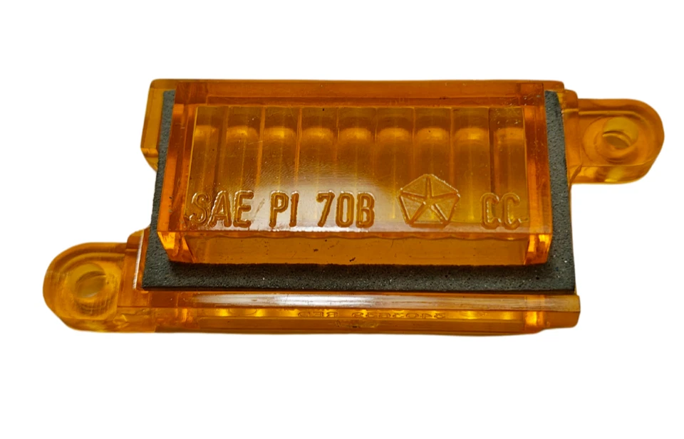 1970-1971 Plymouth Cuda Front Side Marker Lamp Light Lens Amber 3403622 NOS. - Image 2 of 4