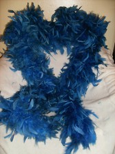 NEW ROYAL BLUE FEATHER BOA 80" LONG NEW IN PACKAGE