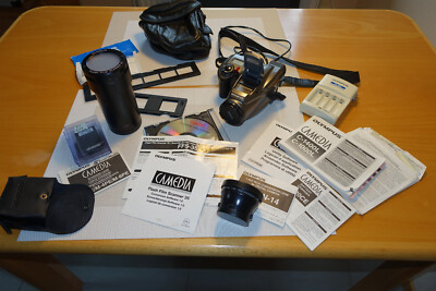 Olympus Camedia 1400-L mit Flashfilm Scanner FFS-35, Telekonverter T-CON 14