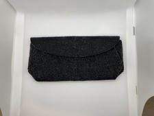 Vintage Formal Beaded Black Clutch Purse Made In Japan
