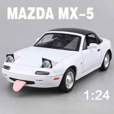 ミダック　MIDAC ミニカー ホワイト 1:24 Mazda Miata MX5 MX-5 Alloy Toy Car Model Diecast Miniature