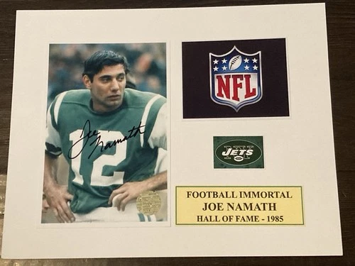 Joe Namath Autographed signed 5x7 Photo with COA. HOF