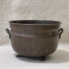 Primitive Antique Copper Cauldron Pot Planter Cache Pot Farmhouse Decor Patina