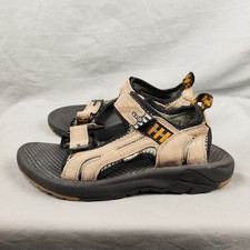 Teva Sandals Shoes Mens Size 7 Beige Suede Hook & Loop Hiking Sport Outdoor