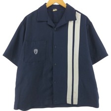 Used open-collar bowling shirt men's size L