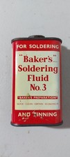 Bakers Soldering Fluid Tin No. 3 Retro Vintage 125ml    #A1